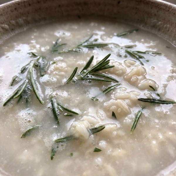 Rice water and rosemary